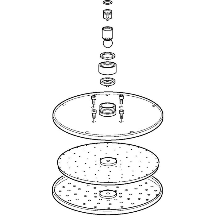 Hansa shower head Viva d200 mm complete 59913747 chr