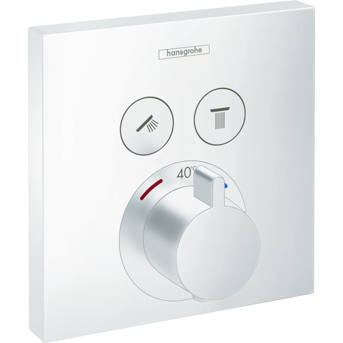 hansgrohe ShowerSelect Fertigmontageset 15763700 UP-Thermostat, für 2 ...