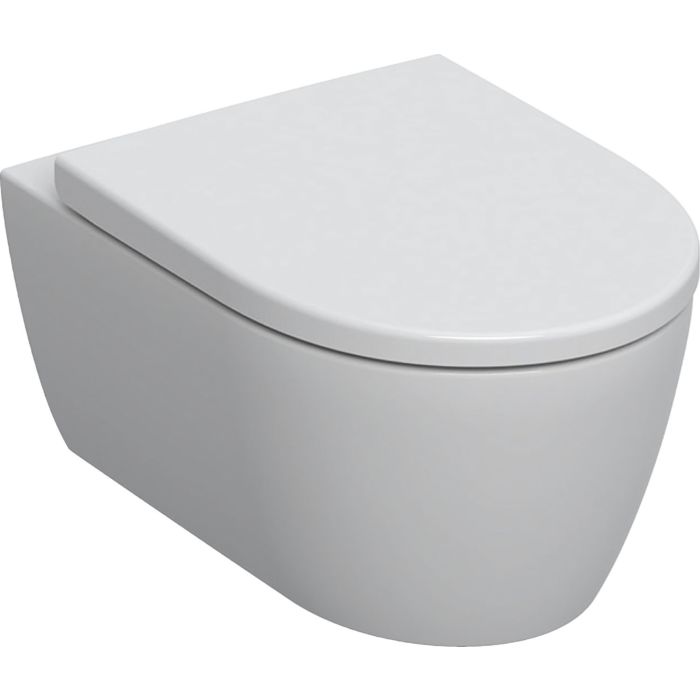 Geberit ICon WC Murale Avec Abattant à Fermeture Douce - Design Rimfree Pour Un Nettoyage Facile - Blanc