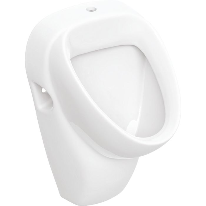 VBChome Urinal Keramik Weiß – Senkrechter Abgang, Zulauf Oben, Modernes Design, Für Wandmontage, Hochwertig