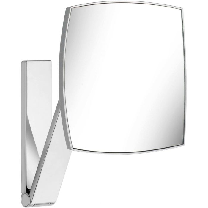 Miroir de courtoisie Keuco iLook_move, éclairé, interrupteur à bascule,  chromé, 1 couleur de lumière, 200x200 mm