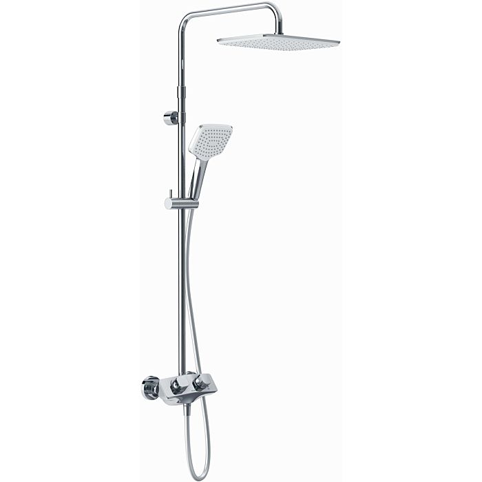 Kludi shower system 800500500 with overhead and hand shower, chrome