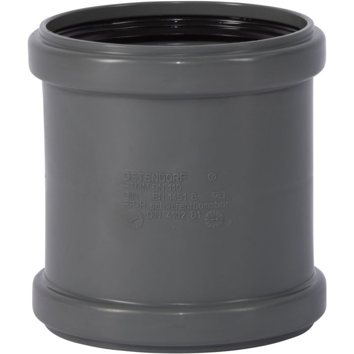 Ostendorf HTsafe boog 87 graden DN 110 mm HT-buis grijs
