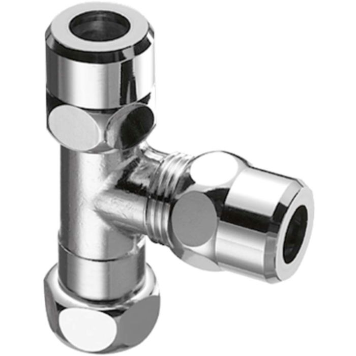 Produktbild von 2x Messing T-Stück 3/8 Zoll IG – 90° Gewindefitting Für Wasser, Öl, Luft & Gas (3/8 X 3/8 X 3/8)