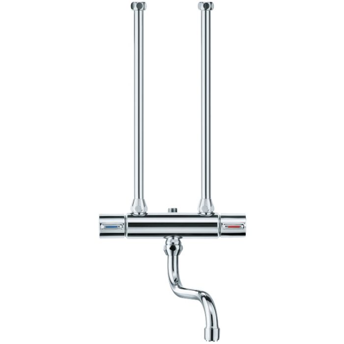 Stiebel Eltron Zweigriff-Mischarmatur 232605 verchromt, für drucklose Speicher, Übertisch, für Küche