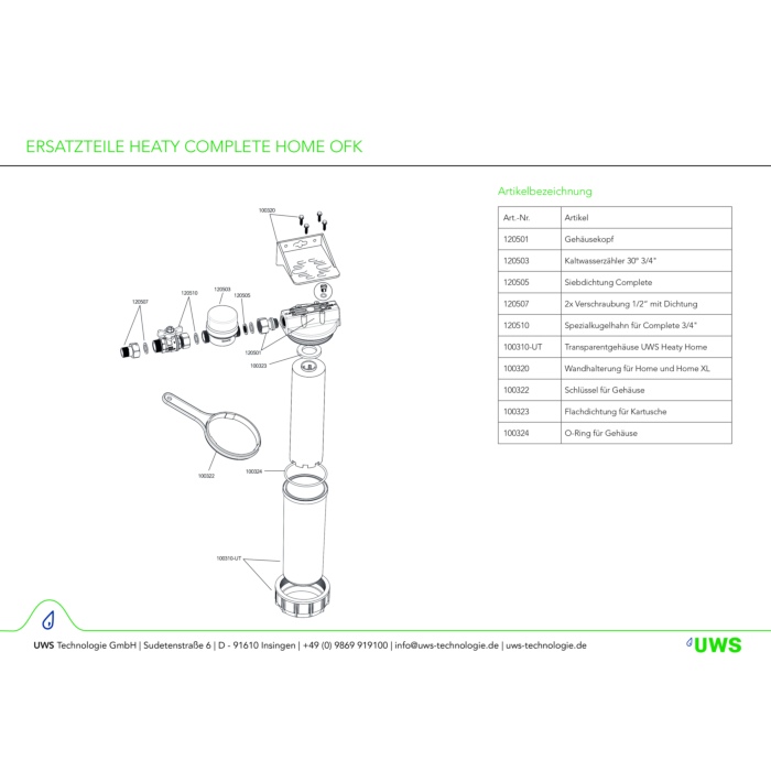 UWS Nachfüllkartusche Heaty Home - 0,75 L Für Heizungsnachspeisung (Entsalztes Wasser)