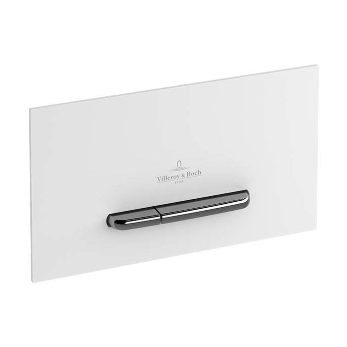Villeroy & Boch ViConnect 922161 - Piastra Di Azionamento Per WC, Misura 253 X 145 X 20 Mm, Colore Bianco