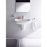 Duravit D-Code washbasin 231060000 60 x 46 cm, with overflow, 2000 tap hole, Weiß Hochglanz