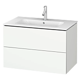 Duravit L-Cube Waschtischunterschrank LC624101818 wandhängend, 82x55,5x48,1 cm, 2 Schubladen, Weiß Matt
