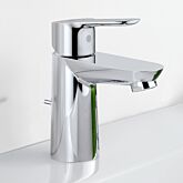 Grohe BauEdge basin tap chrome, S-Size, with pop-up overflow
