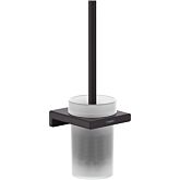hansgrohe AddStoris WC brush set 41752670 Wall mounting, metal, glass, matt black