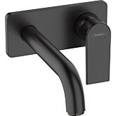hansgrohe Vernis Shape mixer, for wall mounting, with spout 20.5cm, matt black