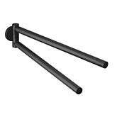 Herzbach Deep Black towel rail 23.818500. 2000 .12 matt black, wall mounting, projection 340mm