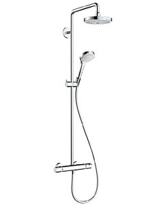 hansgrohe Croma Select S 180 2jet 27253400 Showerpipe, white chrome, with Ecostat Comfort
