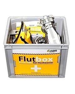 Jung Flutbox komplett mit Pumpe JP09479 mit Feuerwehrschlauch und Behälter