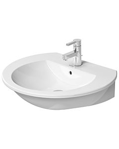 Duravit Darling New washbasin 26216500001 with tap hole, with overflow, white, wondergliss