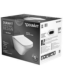 Duravit DuraStyle Wand WC Set 45520900A1 weiss, mit WC-Sitz