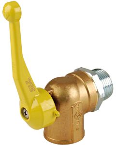 Aalberts SEPP gas angle ball valve 0004050 DN 25, R 2000 x Rp 2000 , for two-pipe gas meters, brass