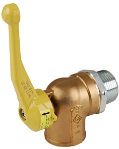 Aalberts SEPP gas corner ball valve 0210347 2.5 cbm/h, R 1xRp 2000 , for two-pipe gas meters, brass