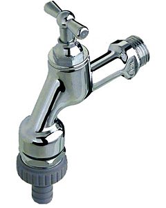 Seppelfricke Sepp fitting combination 0006002 DN 15, chrome-plated brass, pipe aerator, backflow preventer, hose screw connection, toggle
