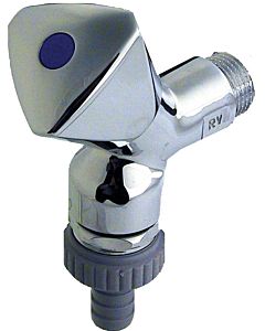 Seppelfricke Sepp fitting combination 0005958 DN 15, chrome-plated brass, short, pipe aerator, non-return valve, hose screw connection, crown handle