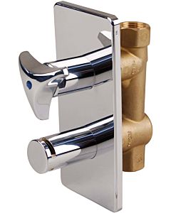 Seppelfricke Sepp fitting combination 0016560 DN 15, chrome-plated brass, with wall connection elbow, pipe aerator, backflow preventer, hose screw connection