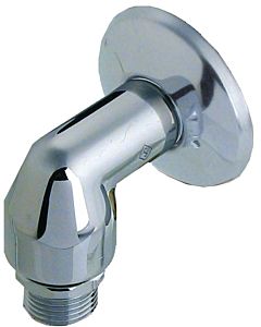 Aalberts SEPP Safe wall elbow 0005953 DN 15, angle shape, with backflow preventer, pipe aerator, chrome-plated brass