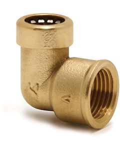 AIPS transition angle VSH Tectite TT14 15 mm x Rp 2000 /2, brass, 90 degrees, IG, non-detachable