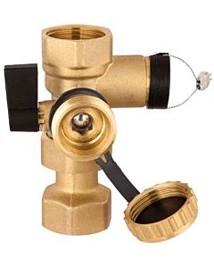 Afriso cap valve 77949 G 3/4 x 3/4, with integrated KFE tap G 3/4