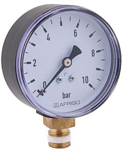 Afriso tube pressure gauge 63514 G 2000 / 4 B, 10 bar, housing d = 63mm