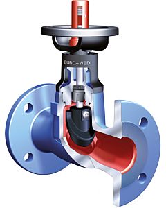 ARI Euro-Wedi flange shut-off valve 120710040-10 DN 40, PN 16 up to 120 degrees C, maintenance-free