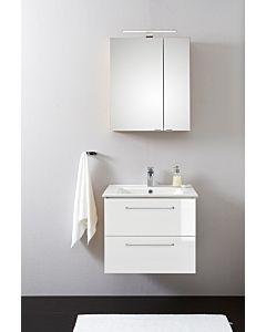 Artiqua Basic bloc Meubles PLUS m LED-SPS 808.11091004 100 cm, blanc brillant, avec vasque Céramique et meuble sous vasque