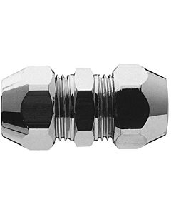 Universal double screw connection 451008 chrome-plated brass, 3/8 &quot;x8mm, straight, with 2 pinches