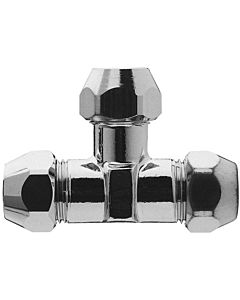 Universal T-fitting 451412 chrome-plated brass, 2000 / 2 &quot;x12mm, with 3 pinches