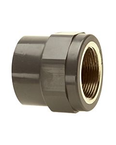 Bänninger Pvc-u transition threaded sleeve 1R10074512 25 mm x IT 3/4, DN 20, with cylindrical IT