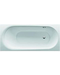 Bette BetteComodo bathtub 1642-440PLUS 170x75x45cm, overflow in front, foot end right, glaze, snow
