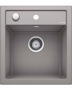 Blanco sink 517157 46.5 x 51 cm, PuraDur alumetallic, drain remote control with rotary control