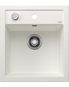 Blanco sink 517160 46.5 x 51 cm, PuraDur white, drain remote control with rotary control