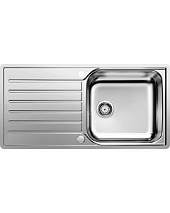 Blanco sink 519709 100 x 50 cm, stainless steel brush finish, reversible, with drain remote control with rotary control