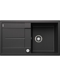 Blanco sink 513044 86 x 50 cm, PuraDur anthracite, reversible, drain remote control with rotary control
