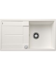 Blanco sink 519099 85 x 49 cm, PuraDur white, reversible, drain remote control with rotary control