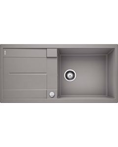 Blanco sink 515279 100 x 50 cm, PuraDur alumetallic, reversible, drain remote control with rotary control