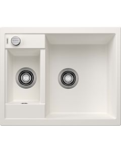 Blanco sink 516157 61.5 x 50 cm, PuraDur white, reversible, drain remote control with rotary control