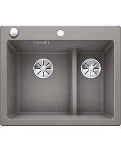 Blanco sink 523698 61.5 x 51 cm, PuraDur alumetallic, reversible, drain remote control with rotary control