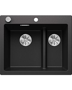 Blanco sink 523696 61.5 x 51 cm, PuraDur anthracite, reversible, drain remote control with rotary control