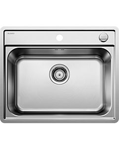 Blanco Lemis basin 525109 61.5 x 50 cm, stainless steel brushed finish, drain remote control with rotary operation