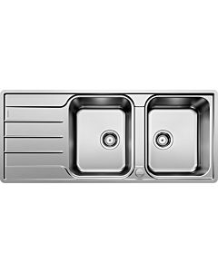 Blanco sink 523037 160 x 50 cm, stainless steel brush finish, reversible, drain remote control with rotary control
