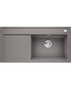 Blanco ZENAR XL 6S-F Steam Plus Sink 524084 98.75x49.75cm, PuraDur alumetallic, right, with wooden cutting board