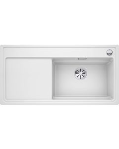 Blanco ZENAR XL 6S-F DampfgarPlus sink 524085 98.75x49.75cm, PuraDur white, right, with wooden cutting board