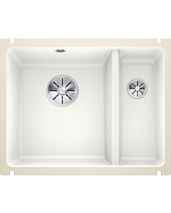 Blanco Subline 350/150-u sink 523741 56.7x45.6cm, PuraPlus crystal white glossy, for substructure